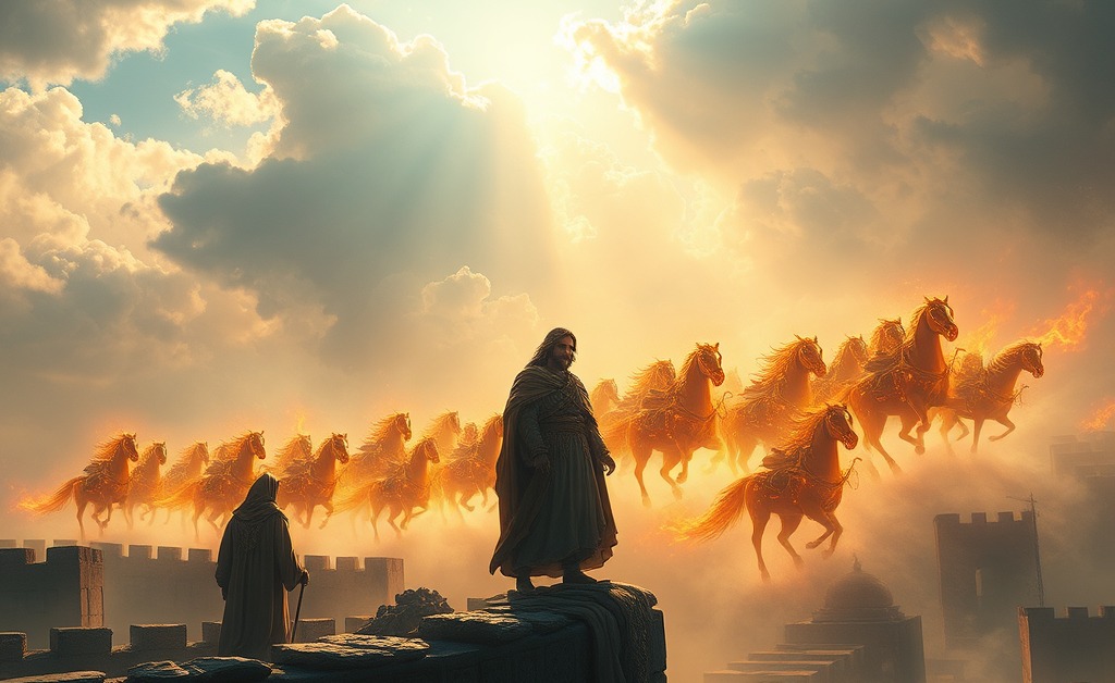 Elisha and chariots of fire
