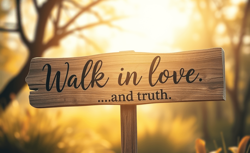 Walk in love and truthWalk in love and truth
