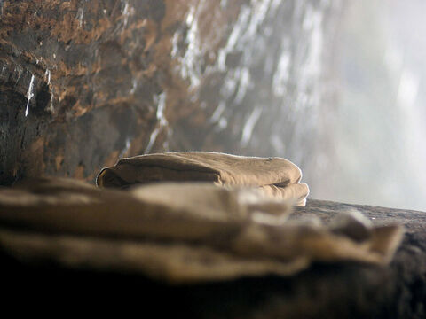 empty grave and grave clothes