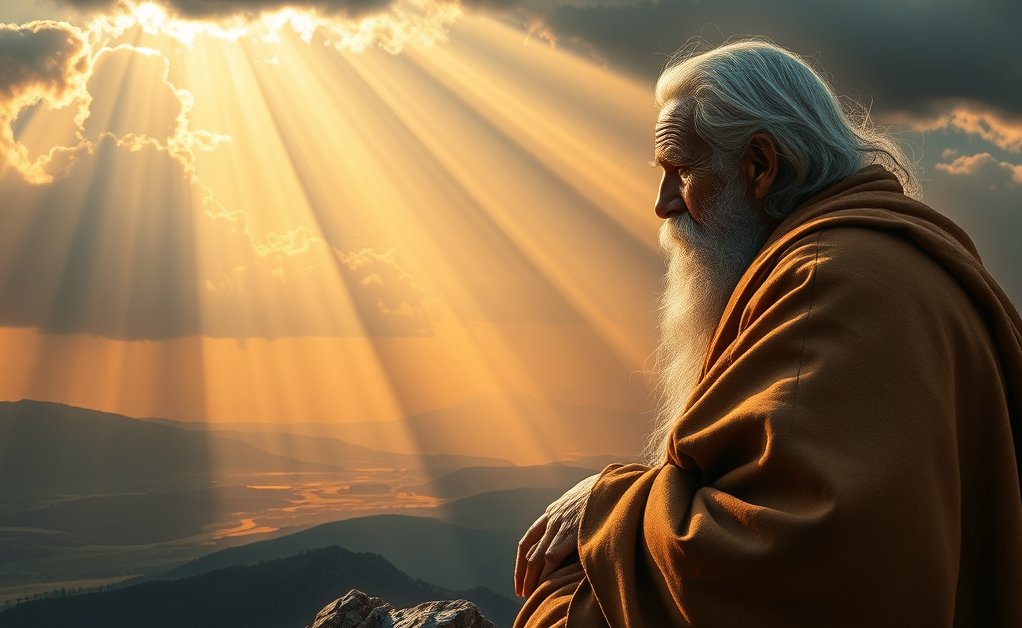 Moses looking at promised land