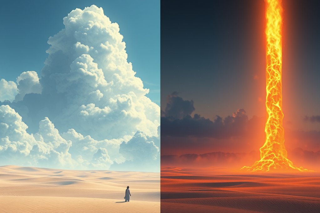 Pillar of cloud and pillar of fire