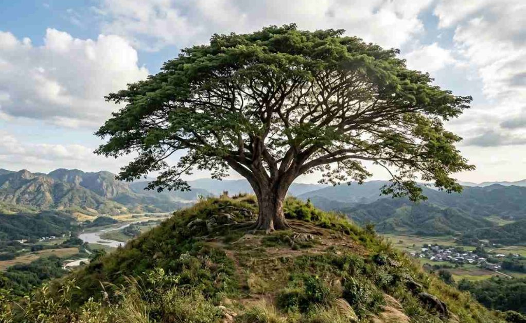Tree on a hill